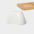 Соусники BellaTenero «Сердце», 125 мл, на бамбуковой подставке, набор 3 шт., керамика, белые - Фото 7