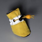 Ботинки для собак "Уют" с утяжкой, набор 4 шт, размер 1 (3, 5 х 2, 5 см) жёлтые - фото 9780177