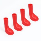 Сапоги резиновые для собак, высокие, размер L (6 х 4, 4 х 9 см), красные - фото 6888704