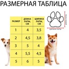 Ботинки для собак "Уют" с утяжкой, набор 4 шт, размер 3 (4, 5 х 3, 5 см), жёлтые - Фото 8