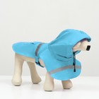 Дождевик для собак, размер XS (ДС 15-20, ОГ 17-22, ОШ 13-17 см), голубой - Фото 2