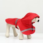 Дождевик для собак, размер S (ДС 20-25, ОГ 25-30, ОШ 17-21 см), красный - фото 6888815