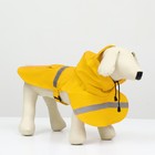 Дождевик для собак, размер М (ДС 25-30, ОГ 33-35, ОШ 21-25 см), жёлтый - фото 10433463