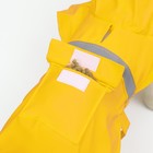 Дождевик для собак, размер М (ДС 25-30, ОГ 33-35, ОШ 21-25 см), жёлтый - Фото 7