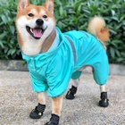 Комбинезон для собак, демисезонный с козырьком, размер М (ДС 32, Ог 45, ОШ 35 см), голубой - Фото 1