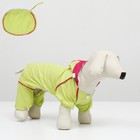 Комбинезон для собак, демисезонный с сумкой, размер L (ДС 33, Ог 45, ОШ 30 см), салатовый - Фото 1