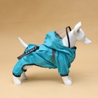 Комбинезон для собак, демисезонный, с козырьком, размер 2XL, ДС 45, Ог 62, ОШ 47 см, голубой - Фото 4