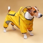 Комбинезон для собак, демисезонный с козырьком, размер 3XL (ДС 50, Ог 67, ОШ 51 см), жёлтый - Фото 1