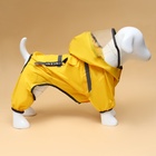 Комбинезон для собак, демисезонный с козырьком, размер 3XL (ДС 50, Ог 67, ОШ 51 см), жёлтый - Фото 4