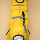 Комбинезон для собак, демисезонный с козырьком, размер 3XL (ДС 50, Ог 67, ОШ 51 см), жёлтый - Фото 5