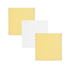 Набор полотенец 3пр"Collorista" От всего сердца, бело-желтый 30х30 см - 3 шт, 100% хлопок, 340 гр/м2 - Фото 2