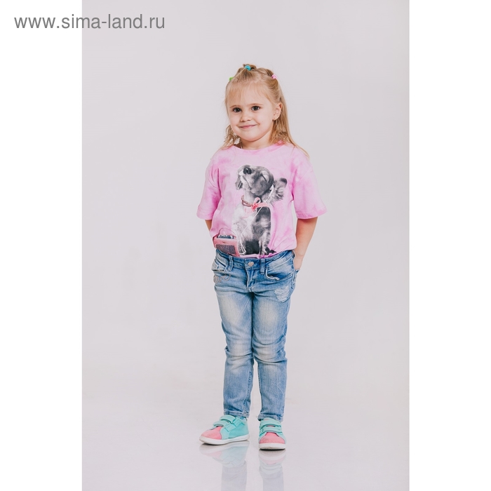 Футболка детская Collorista 3D Music, возраст 4-6 лет, рост 110-122 см, цвет розовый - Фото 1