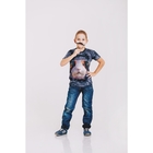 Футболка детская Collorista 3D DJ Humster, возраст 1-2 года, рост 86-92 см, цвет серый - Фото 1
