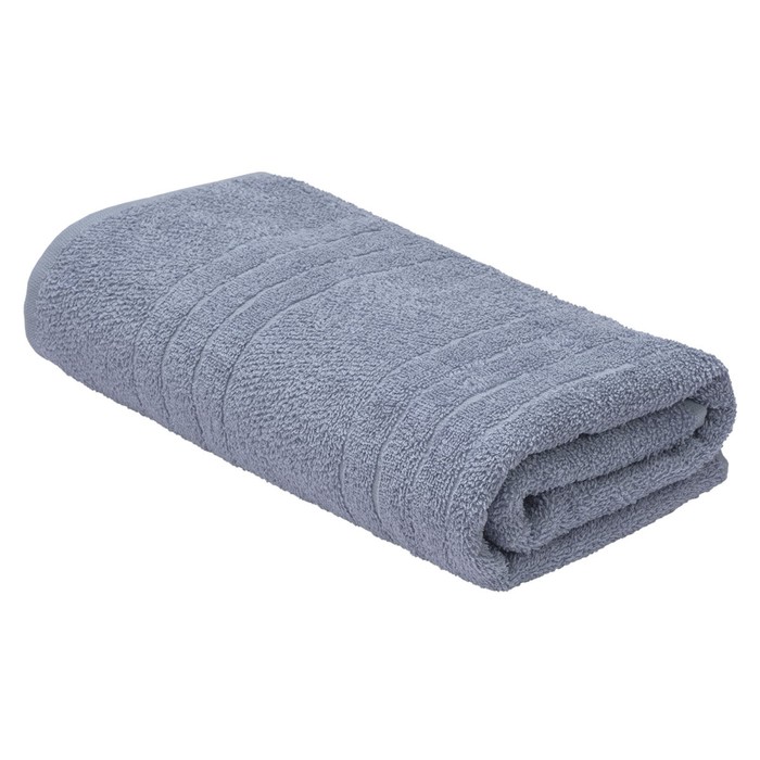 Махровое полотенце, размер 50х80 см, цвет серый - Фото 1