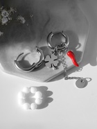 Серьги со съёмным элементом «Трансформер» клевер, цвет бело-красный в серебре - Фото 5