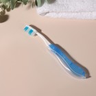 Зубная щётка, складная, 18,3 см, цвет синий/белый - фото 7807290