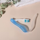 Зубная щётка, складная, 18,3 см, цвет синий/белый - фото 7807291