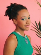 Серьги пусеты QF «Принцесса», 12 пар, бабочки, цветные в золоте 9408627