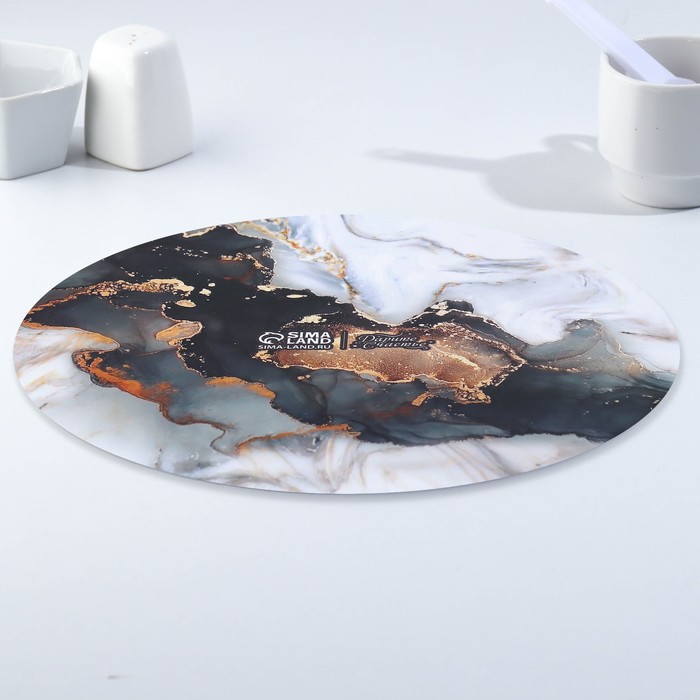 Подложка под торт усиленная, кондитерская упаковка, «Мрамор», 28 см, 2.5 мм - Фото 1