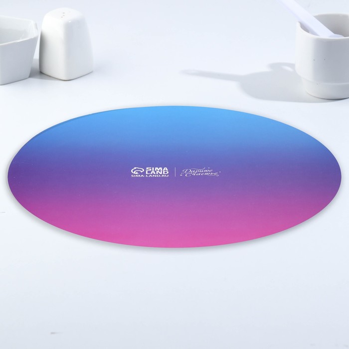 Подложка под торт усиленная, кондитерская упаковка, «Розово-голубой градиент», 26 см, 2.5 мм - Фото 1