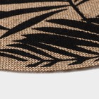 Набор салфеток сервировочных Доляна «Листья», 4 шт, d=38 см, цвет чёрный - фото 4378134