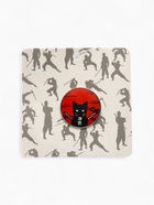 Значок «Япония» кот с нунчаками, цвет чёрно-красный в серебре - Фото 2