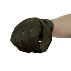 Перчатки тактические Storm tactic, XL, доп защита, олива - Фото 4