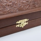 Нарды деревянные большие, резные "Восточные", из массива бука, патина, 35 x 45 см - фото 25274753