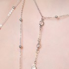 Цепочка на тело женская «Шарики» перекрест, белая в серебре - Фото 3