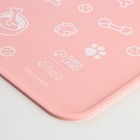 Коврик силиконовый под миску «Паттерн», 30х40 см, розовый - Фото 5
