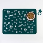 Коврик силиконовый под миску «Паттерн», 30х40 см, зеленый - Фото 2
