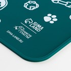 Коврик силиконовый под миску «Паттерн», 30х40 см, зеленый - Фото 5