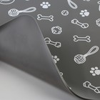 Коврик силиконовый под миску «Паттерн», 30×40 см, серый - Фото 2