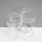 Шкатулка 4 секции, 11.5×17.5 см, прозрачная - Фото 3