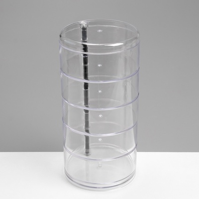 Шкатулка 5 секций, 10.5×21.5 см, прозрачная