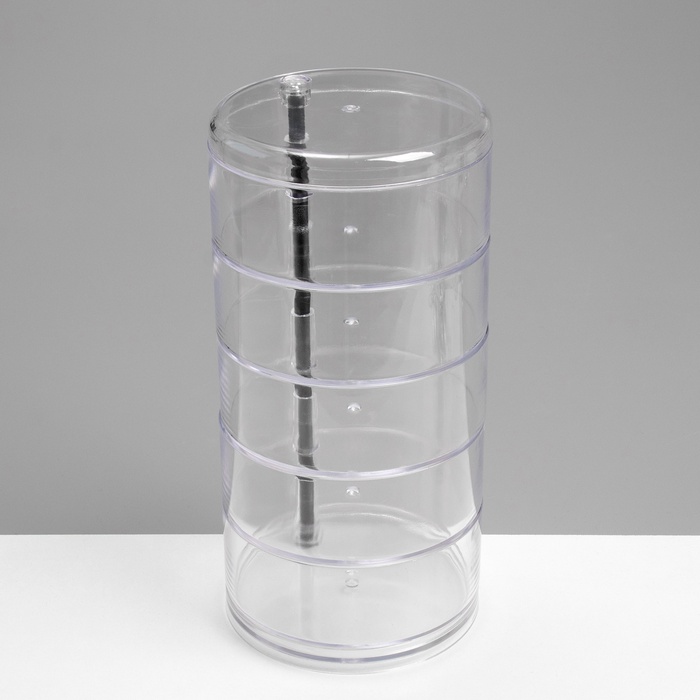 Шкатулка 5 секций, 10.5×21.5 см, прозрачная - Фото 1