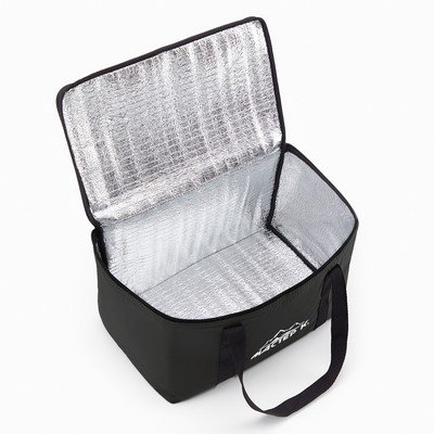 Термосумка с аккумулятором холода «Мастер К.» на молнии, объём 13 л, сохраняет холод до 6 ч, чёрная