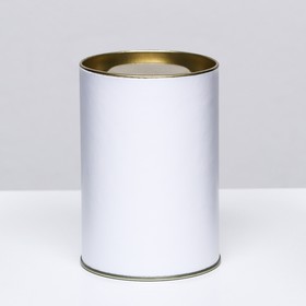 Тубус белый 73х110 мм (90 мм внутренняя высота), картон, металлическая крышка