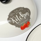 Блинница с крышкой Skyphos, 23×9.7 см, керамика, белая - Фото 4