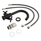 Смеситель для раковины ZEIN Z15F, короткий излив, кран-букса 1/2", нержавеющая сталь, черный - Фото 4