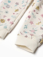 Костюм: толстовка и брюки Крошка Я Flower, рост 86-92 см, бежевый 9455280 - фото 13168138