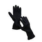 Перчатки резиновые рабочие, КЩС, универсальные, чёрные - фото 320689174