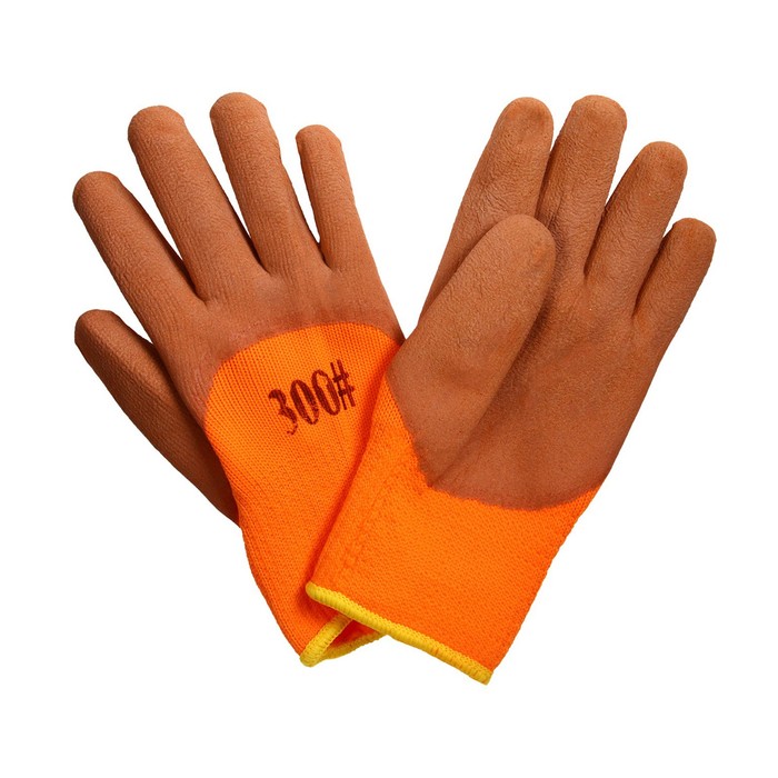 Перчатки акриловые, с латексным обливом, утеплённые, размер 9 9532174