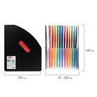 Лоток-органайзер вертикальный для бумаг и документов, 13 отд, BRAUBERG DOCS А4 черн 271153 (комплект 2 шт) - фото 31575867