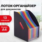 Лоток-органайзер вертикальный для бумаг и документов, 13 отд, BRAUBERG DOCS А4 черн 271153 (комплект 2 шт) - фото 31575868