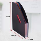 Лоток-органайзер вертикальный для бумаг и документов, 13 отд, BRAUBERG DOCS А4 черн 271153 (комплект 2 шт) - фото 31575870