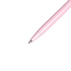 Ручка шариковая поворотная MESHU Pink pearl, синий стержень, металлический корпус - Фото 4
