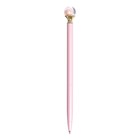Ручка шариковая поворотная MESHU Pink pearl, синий стержень, металлический корпус - Фото 6