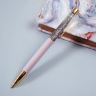 Ручка шариковая поворотная MESHU Lilac sandl, синий стержень, металлический корпус - фото 10435031
