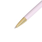 Ручка шариковая поворотная MESHU Lilac sandl, синий стержень, металлический корпус - Фото 4